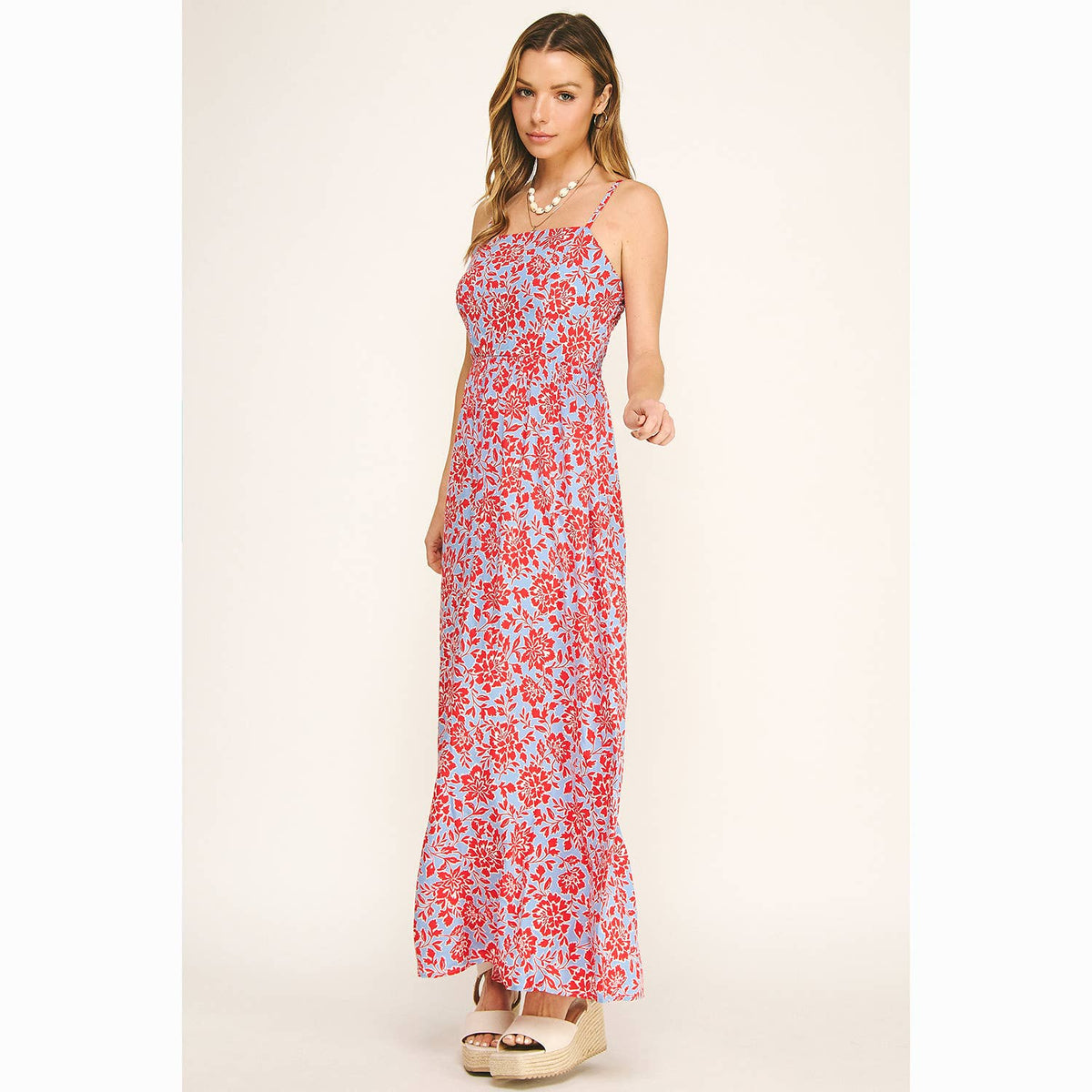 CAMI SQUARENECK MAXI DRESS