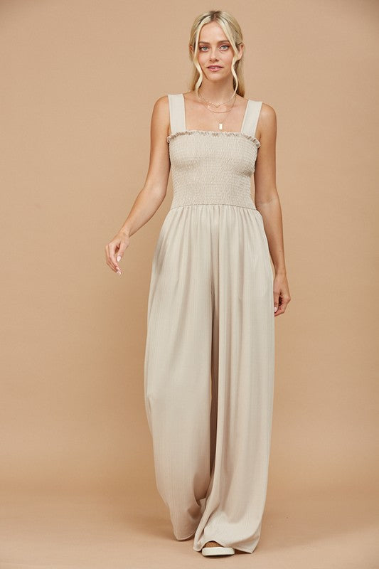 Smocked Jumpsuit
