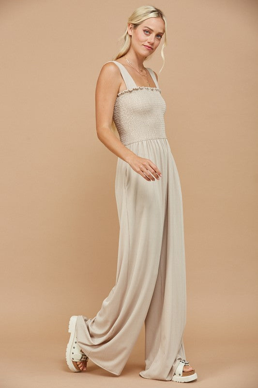 Smocked Jumpsuit
