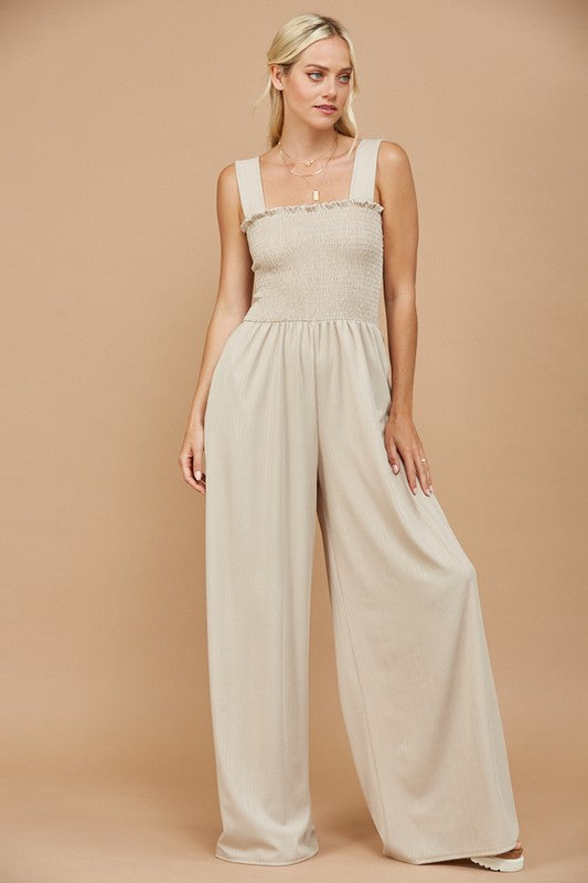 Smocked Jumpsuit