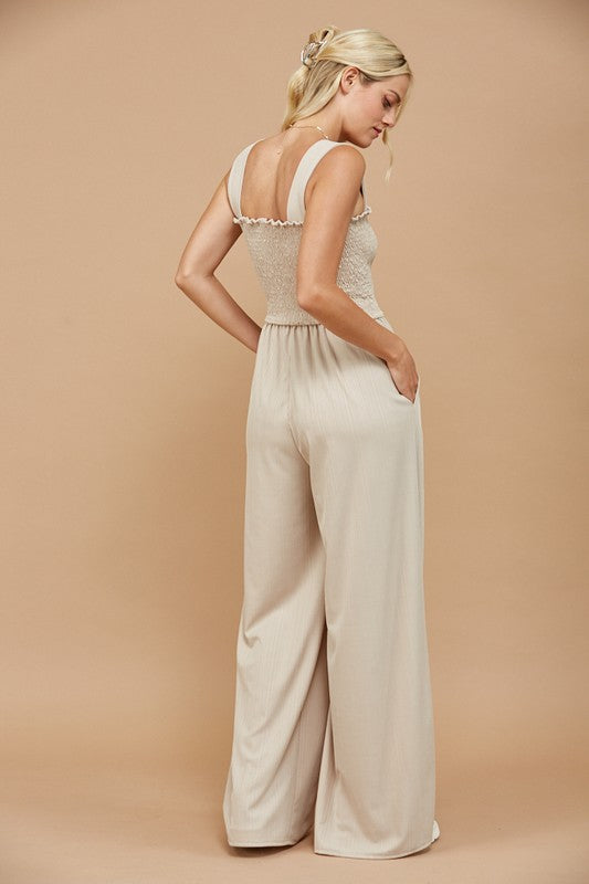 Smocked Jumpsuit
