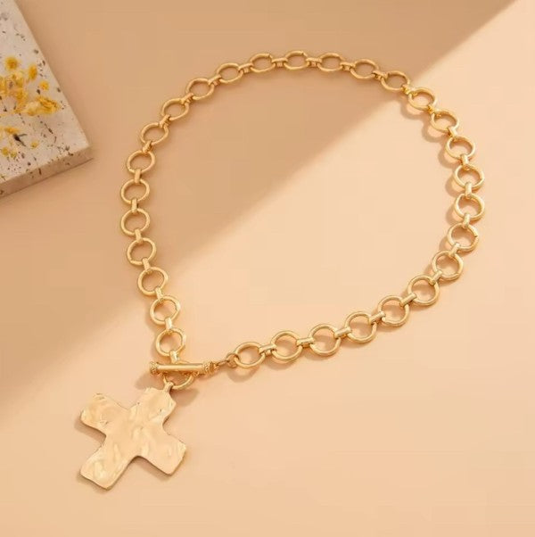 Big Cross Pendant Necklace