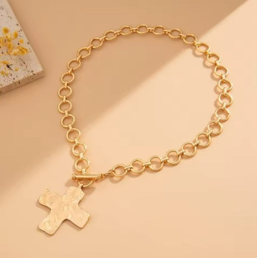 Big Cross Pendant Necklace