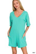 V Or Scoop Neck Reversible 2-way Romper
