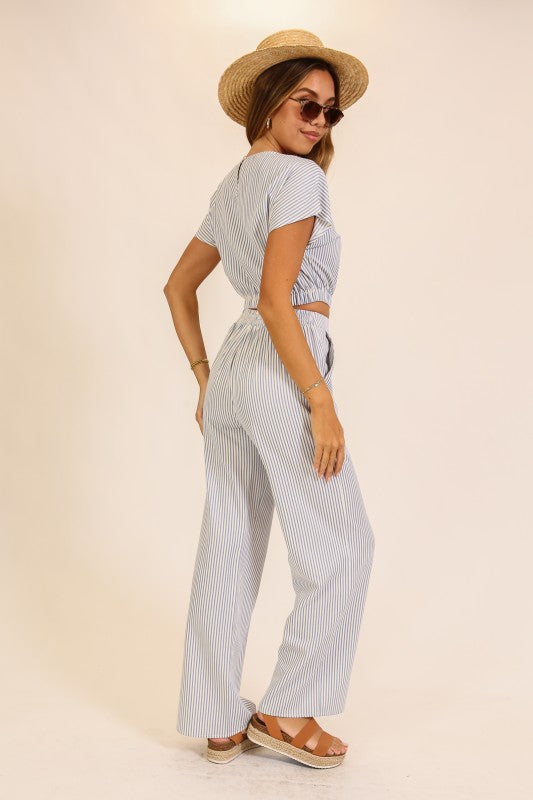 Elastic Waist Top and Pant Set