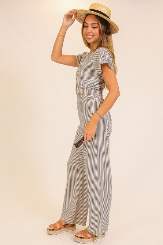 Coastal Striped Two Piece Set