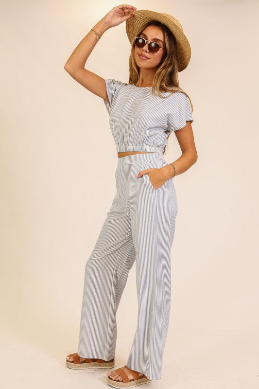 Coastal Striped Two Piece Set