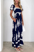 Patterned Bohemian Maxi Dress