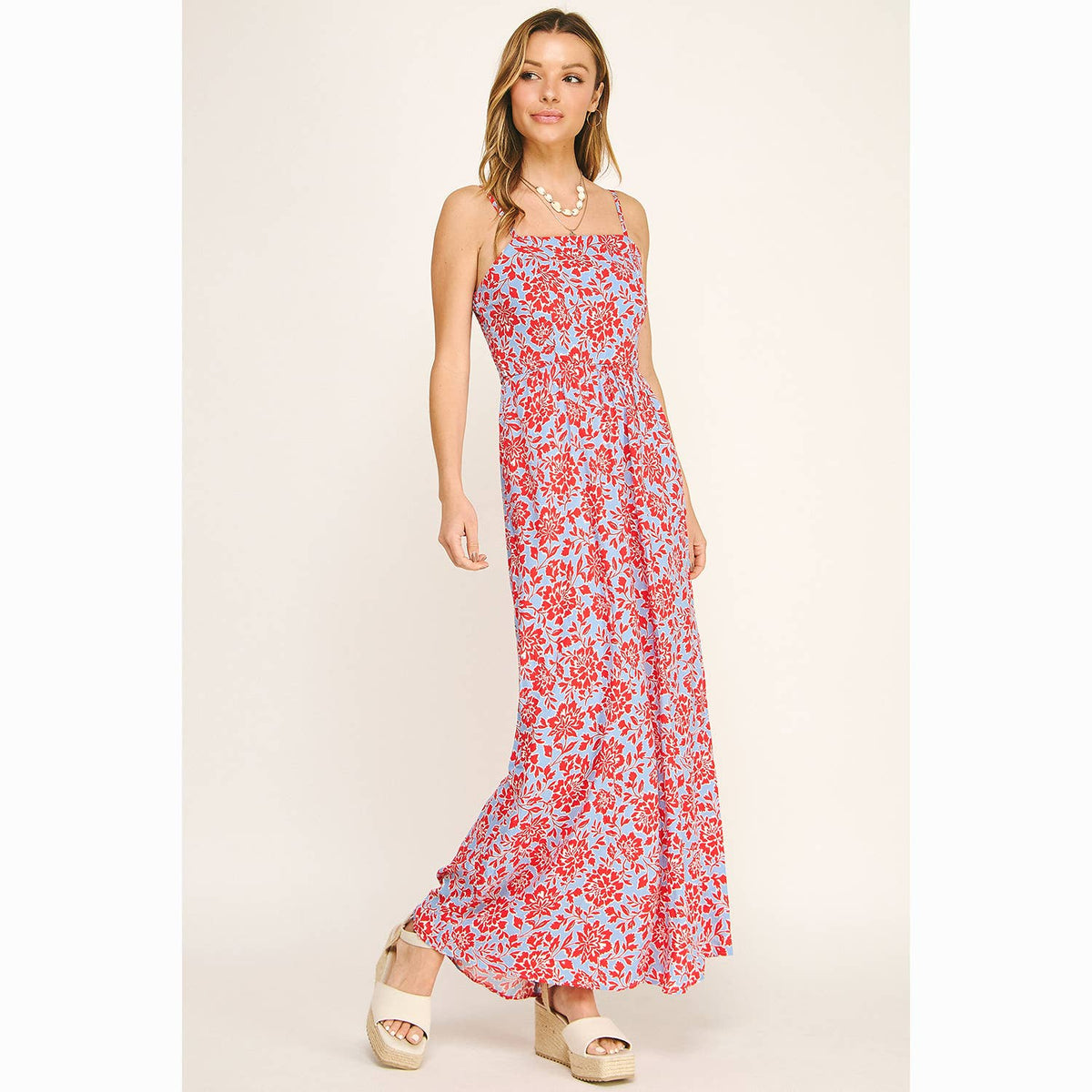 CAMI SQUARENECK MAXI DRESS