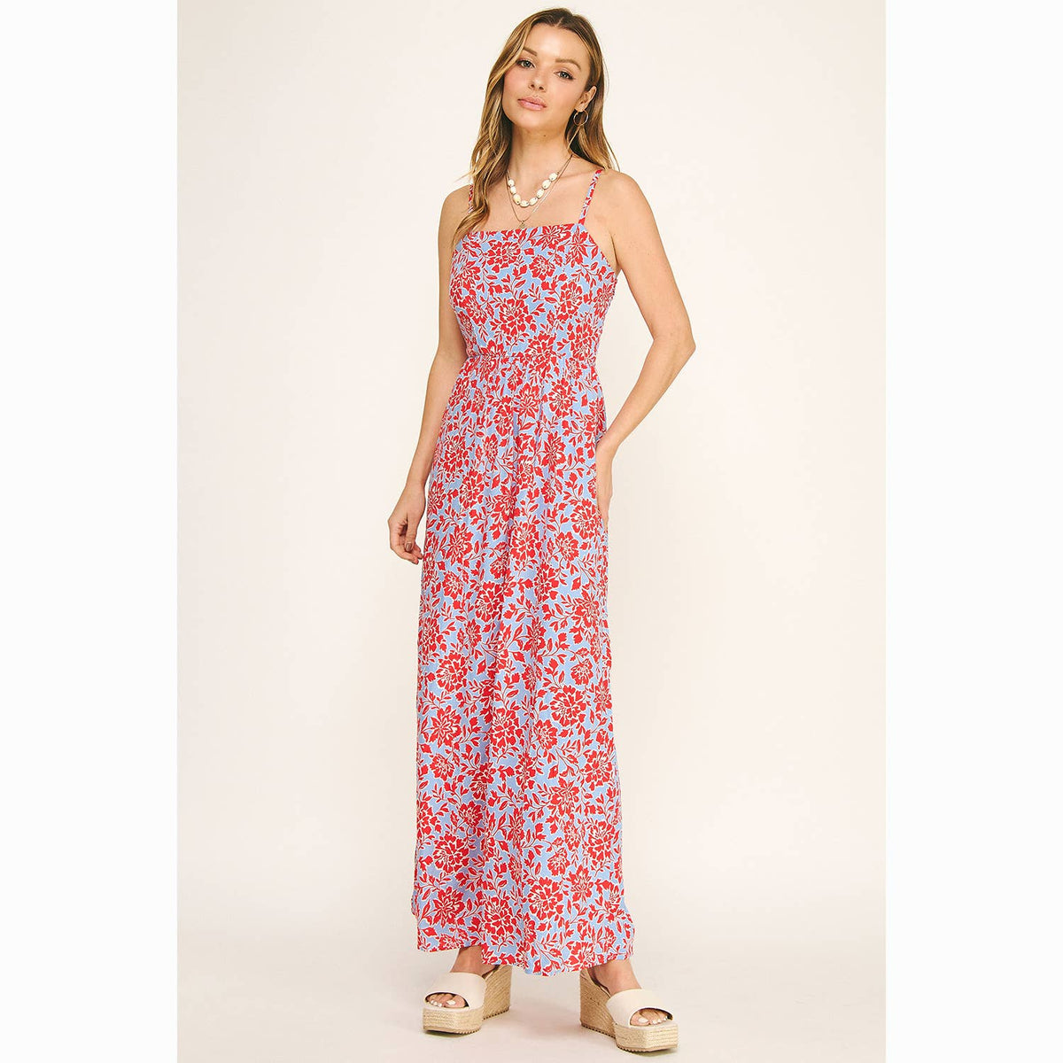 CAMI SQUARENECK MAXI DRESS
