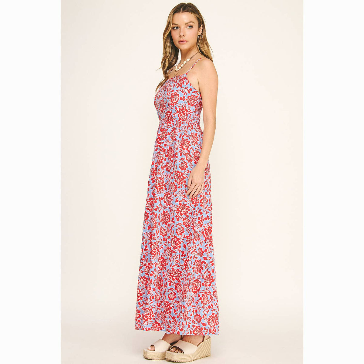 CAMI SQUARENECK MAXI DRESS