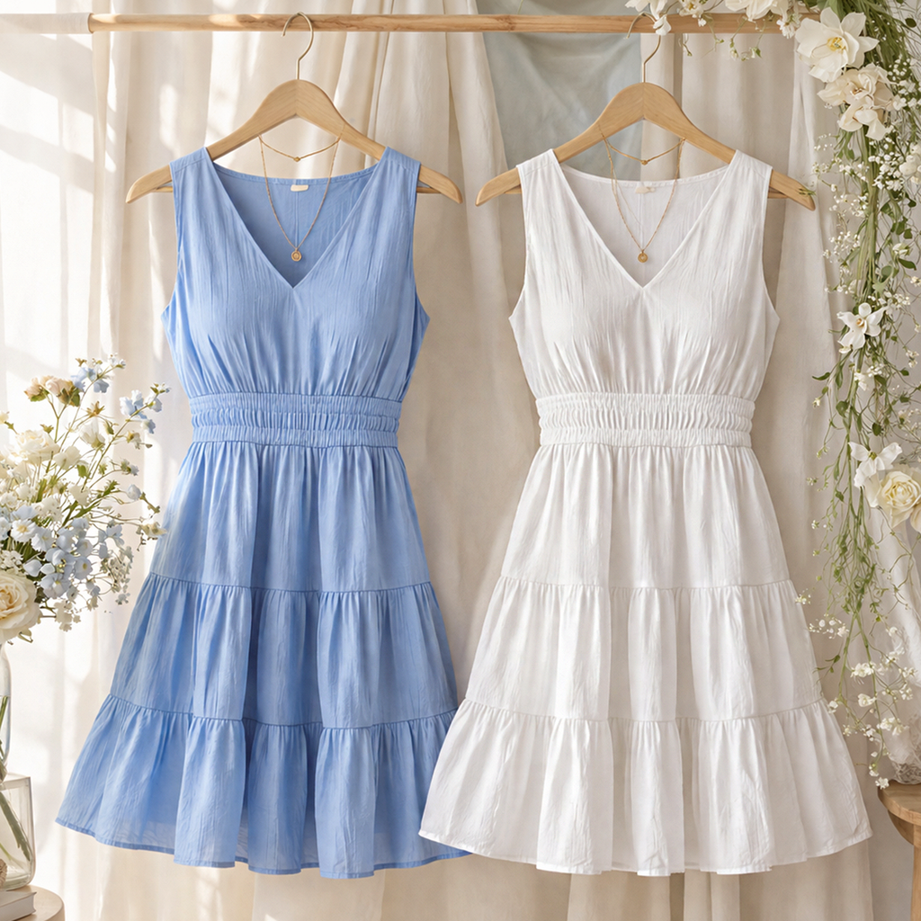 SOFT CLOUD TIERED BABYDOLL DRESS